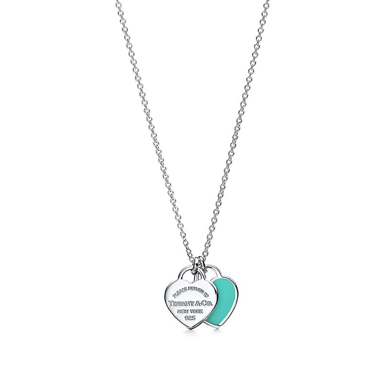 Double Heart Tag Necklace