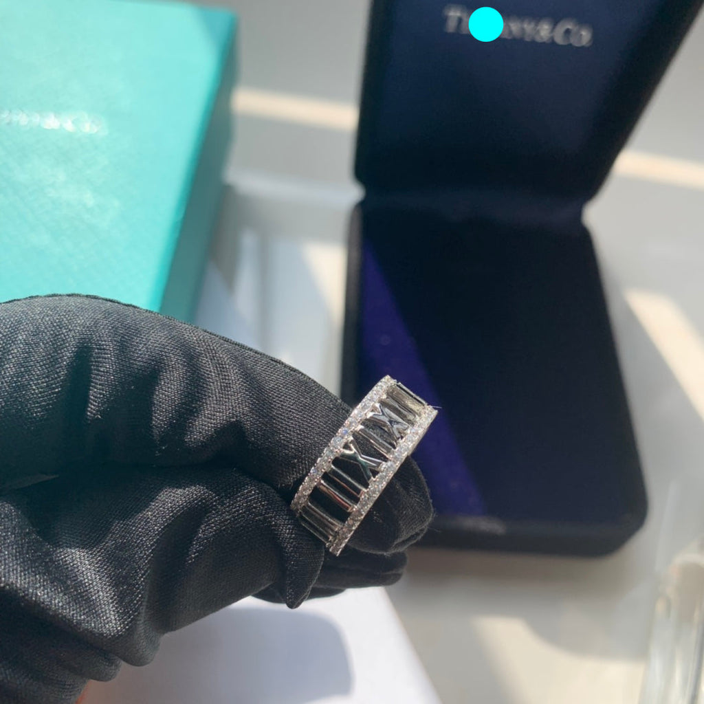 Atlas Roman Numeral Band Ring