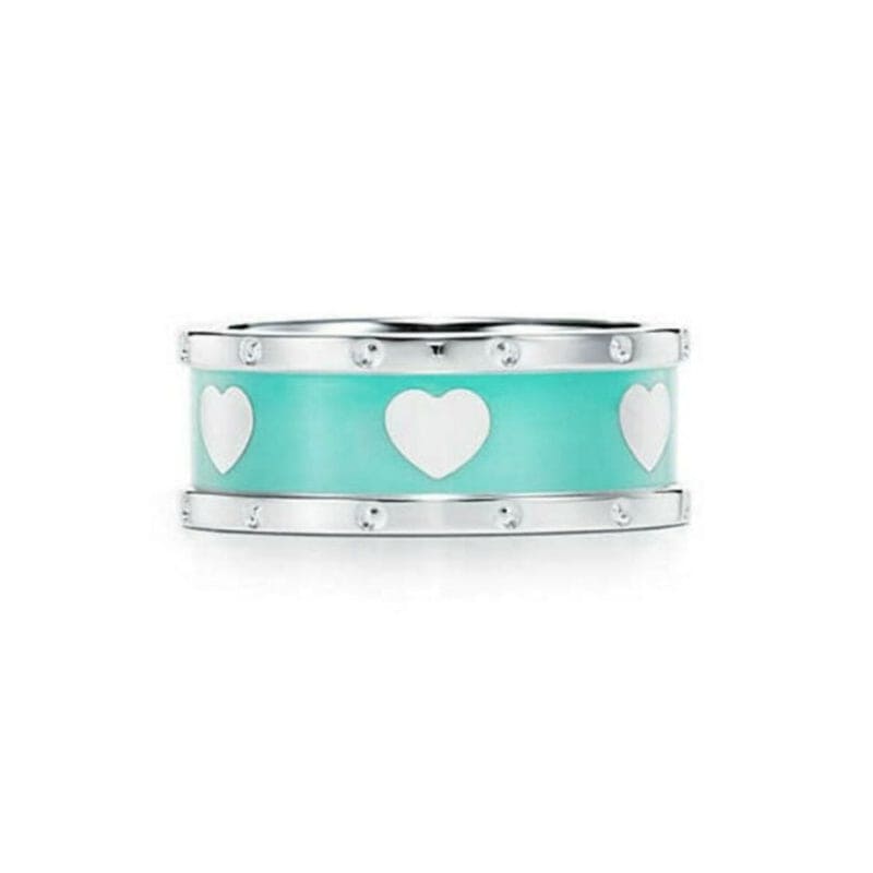 Blue Love Heart Ring