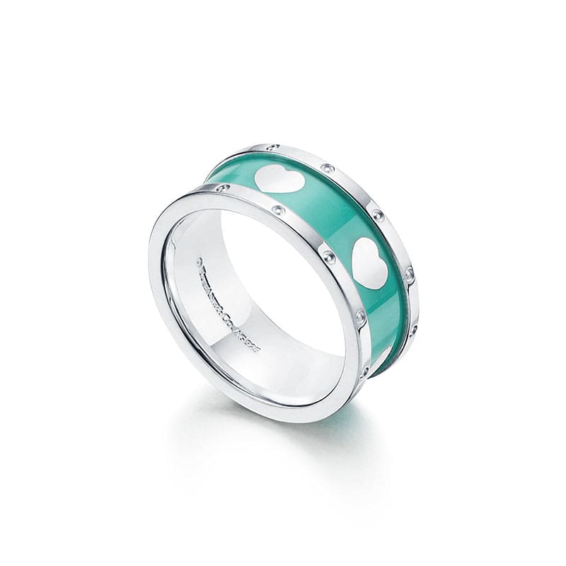 Blue Love Heart Ring