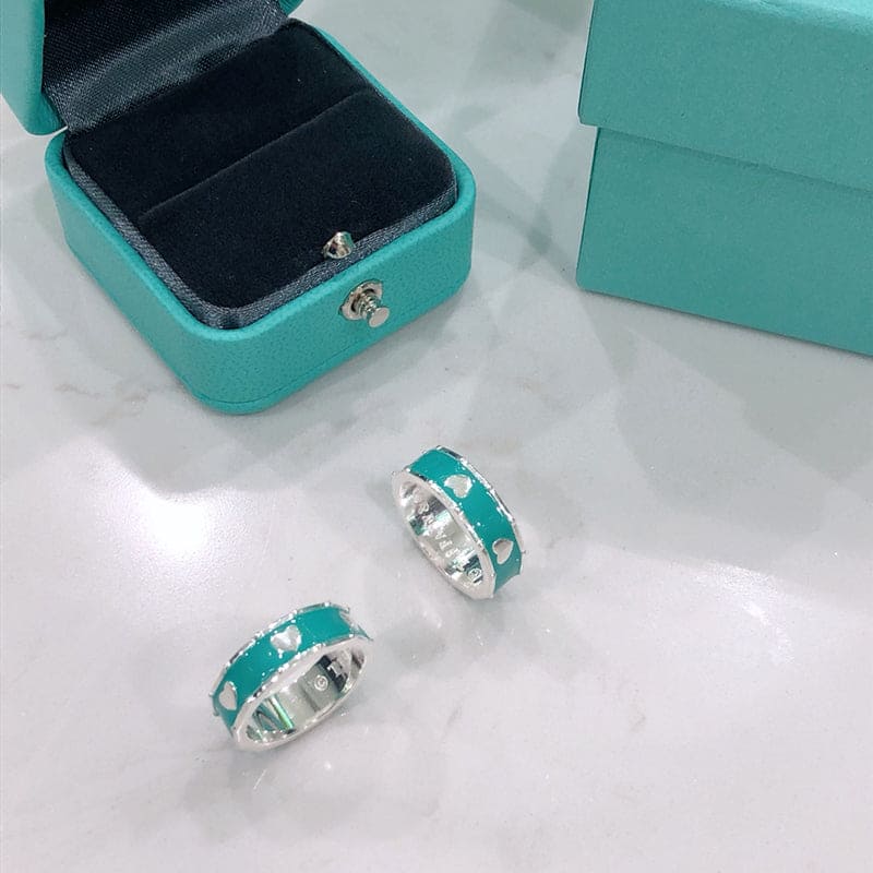 Blue Love Heart Ring