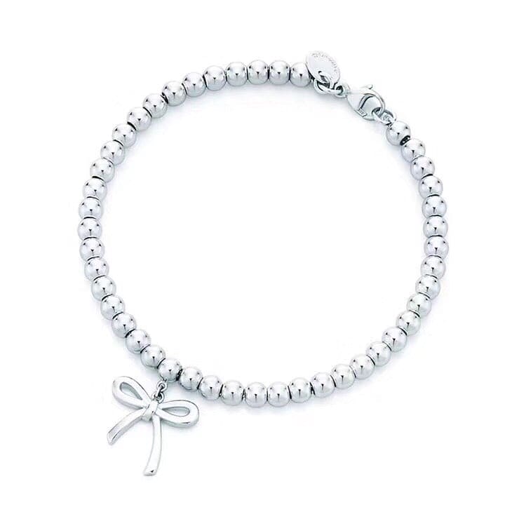 Bow Charm Bead Bracelet