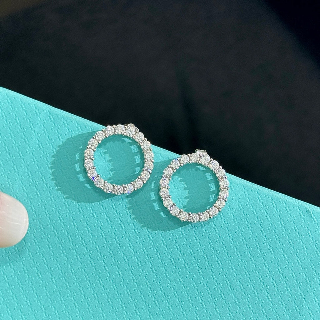 Circle Pavé Earrings