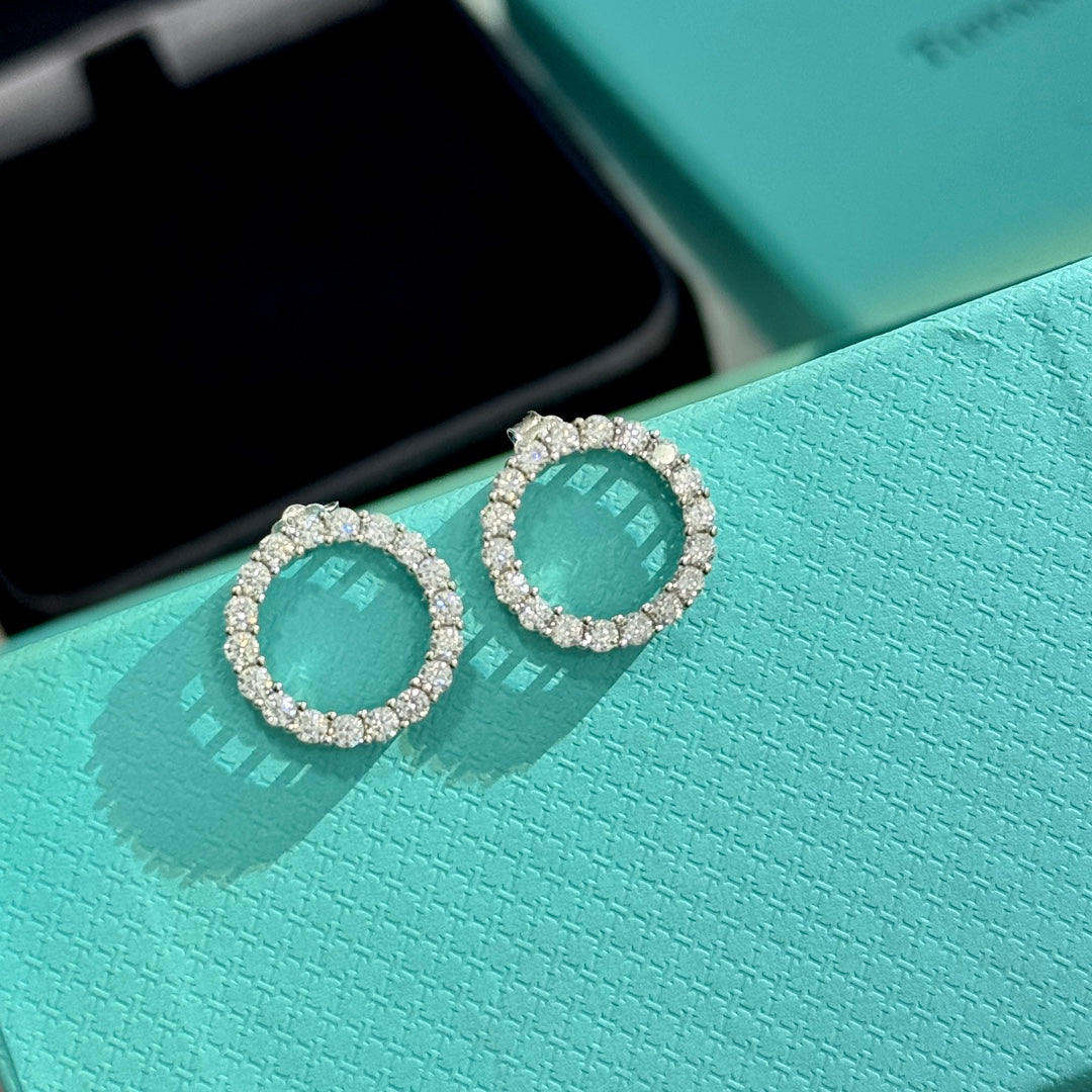 Circle Pavé Earrings