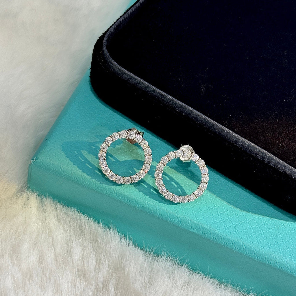 Circle Pavé Earrings