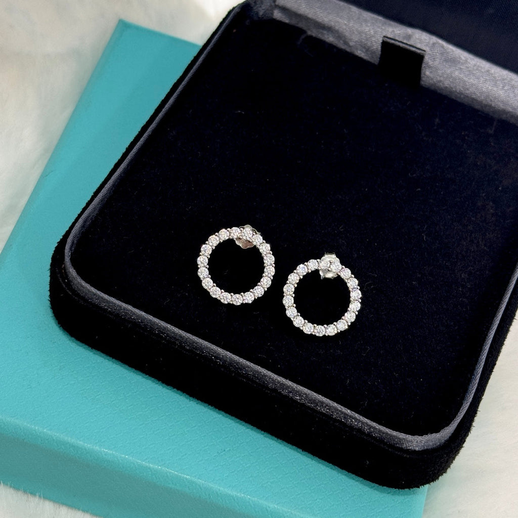 Circle Pavé Earrings