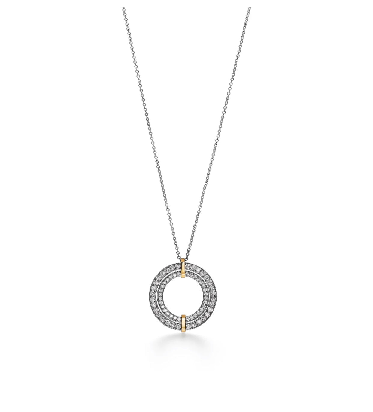 Edge Circle Pendant Necklace