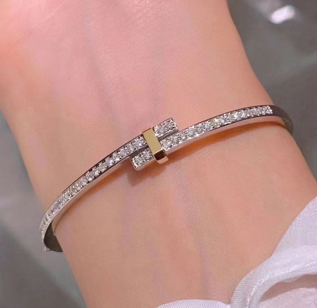 Edge Hinged Bypass Bangle Bracelet