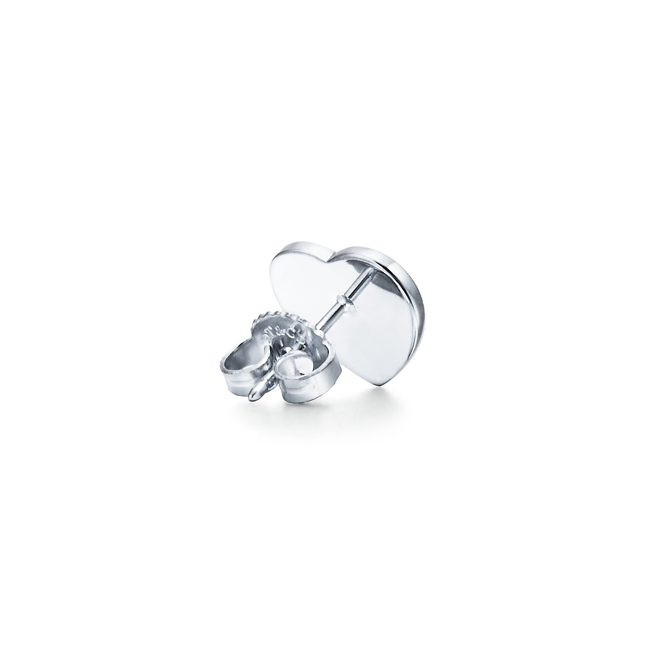 Engraved Heart Tag Stud Earrings